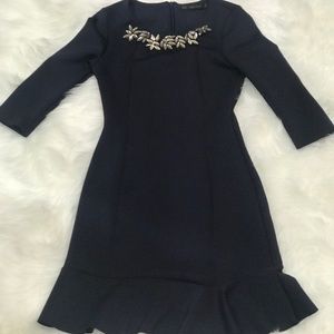 A dark blue Zara dress